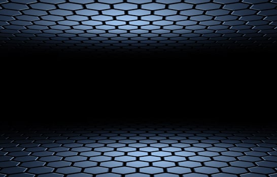 3D illustration of hexagon honeycomb abstract background photo