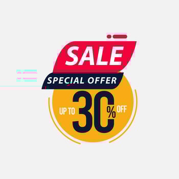 Sale Special Offer up to 30 off Limited Time Only Vector Template Design Illustration