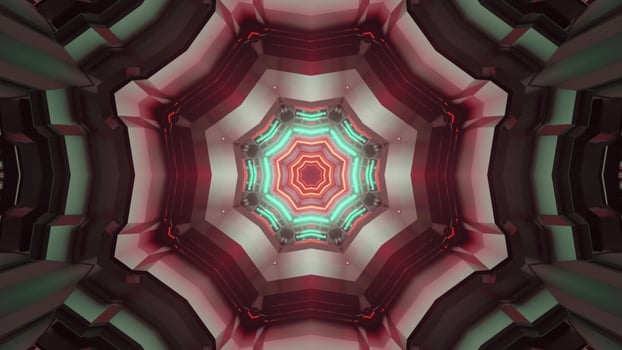 Endless futuristic tunnel 3d illustration photo