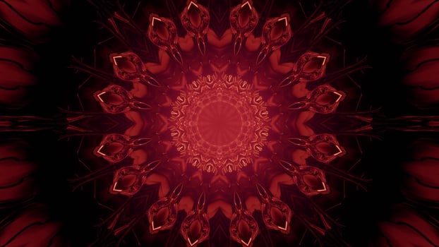 3d illustration of ornamental shiny red tunnel photo