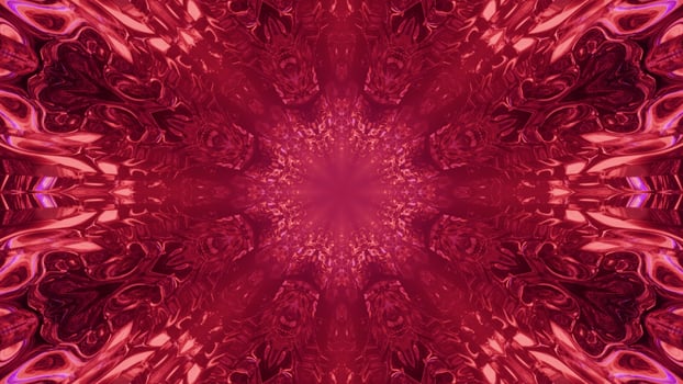 3D illustration of abstract red ornament photo