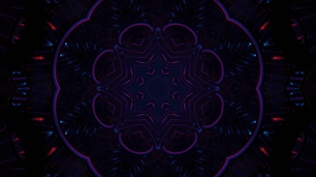 Abstract 3d illustration of dynamic dark blue mandala sphere photo