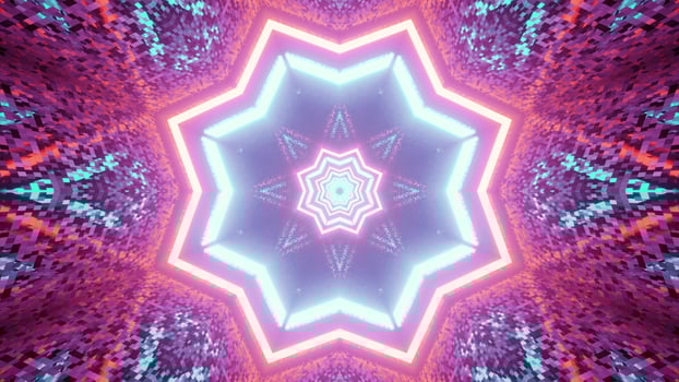 Star shaped pattern with light reflections 3d illustration photo