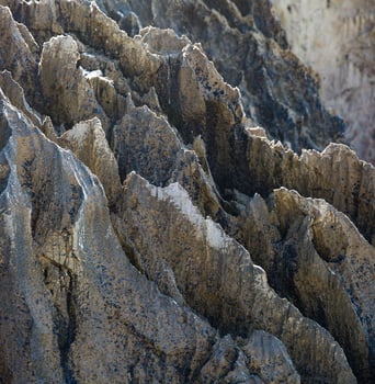 Pointed karst rocks on the Asturian coast photo