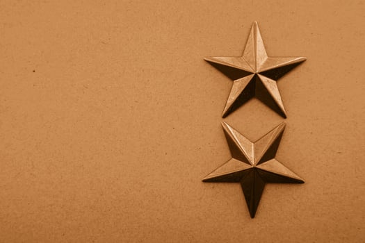 Golden star decoration textured background photo
