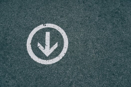 Arrow traffic signal road sign in Bilbao city, Spain photo