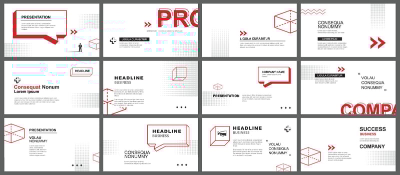 Presentation and slide layout template vector