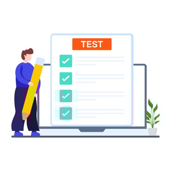 Online Quiz Test Concept vector