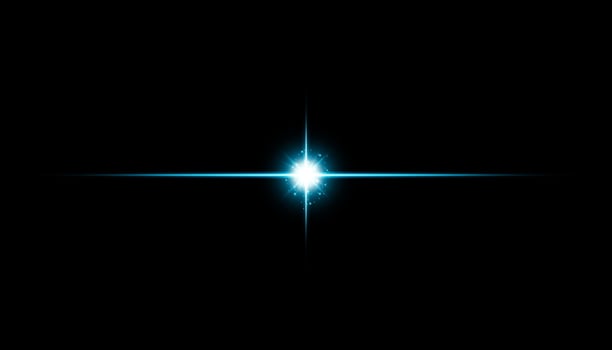Glow isolated blue effect, lens flare, explosion, glitter, line, sun flash, spark and stars. vector