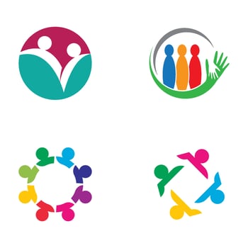 Community care logo images design vector