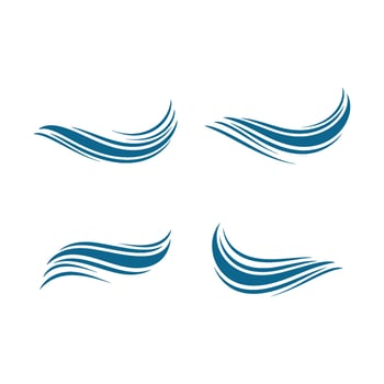 Water wave logo images vector