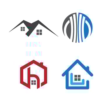 Real estate logo images vector