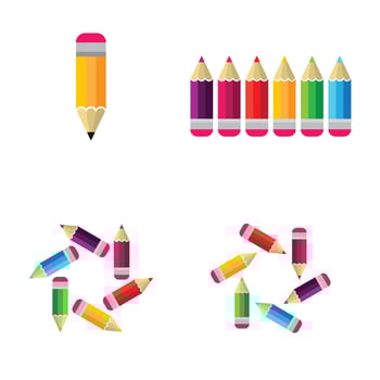 Colored pencils images illustration vector