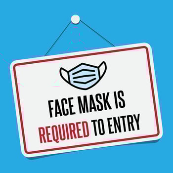 No face mask, no entry sign vector