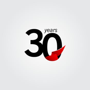 30 Years Anniversary Celebration Vector Template Design Illustration