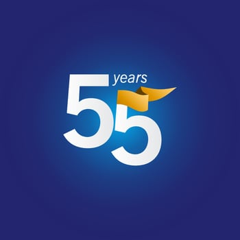 55 Years Anniversary Celebration Vector Template Design Illustration