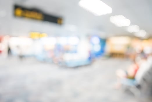 Abstract defocused shopping mall background photo
