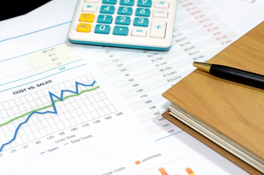 Business documents and charts photo