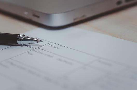 Document on a desk photo
