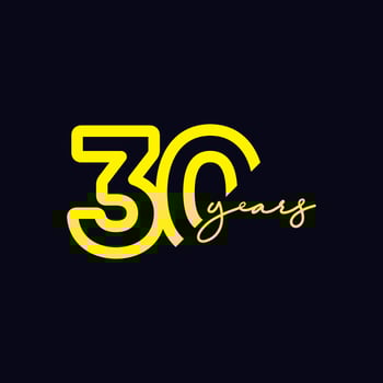 30 Years Anniversary Celebration Vector Template Design Illustration Logo Icon