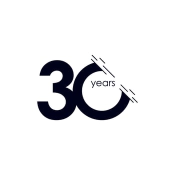 30 Years Anniversary Celebration Vector Template Design Illustration