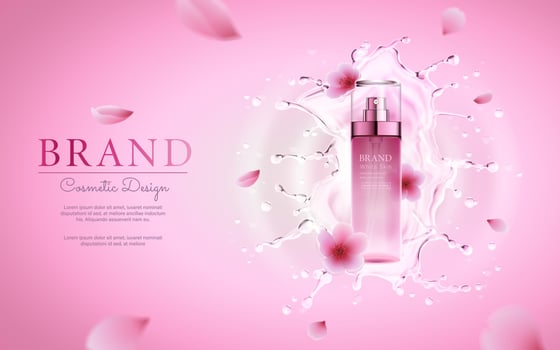 Realistic cosmetic advertisement editable banner vector