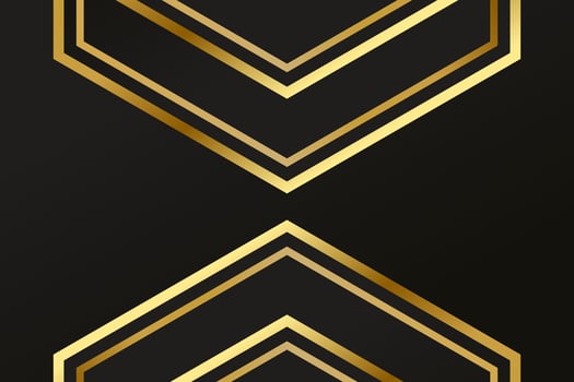 Abstract polygonal pattern luxury dark blue with gold vector