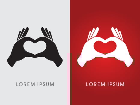 Hand Language Heart Love vector