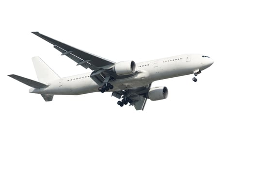Airplane isolated on a white background photo