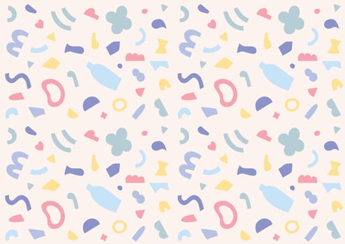 Pattern background with simple small shapes vector