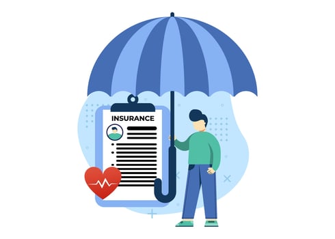 Medical Insurance  concept vector illustration. Healthcare and medical service. medical document. can use for homepage, mobile apps, web banner. character cartoon Illustration flat style.