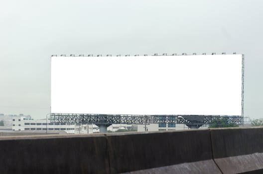 Blank billboard mock-up photo