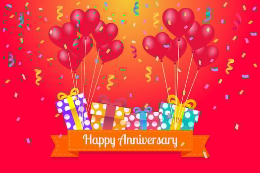 Happy Anniversary Template Design vector