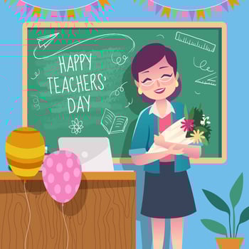 Happy Teacher's Day Concept vector