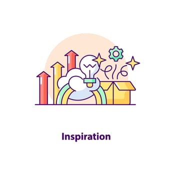 Inspiration creative UI concept icon vector