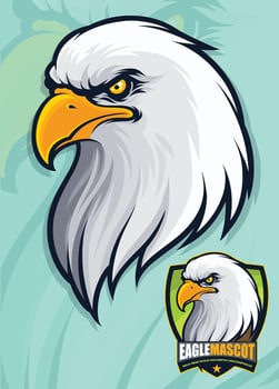 American Bald Head Eagle head for mascot and logo design vector