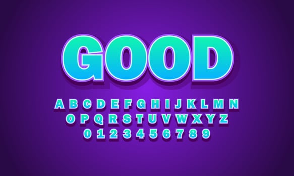 good font alphabet vector