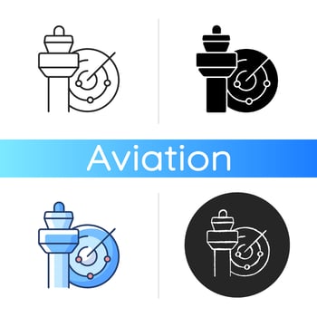 Air traffic control icon vector