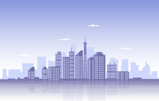 City Building Construction Cityscape Skyline Business Illustration vector