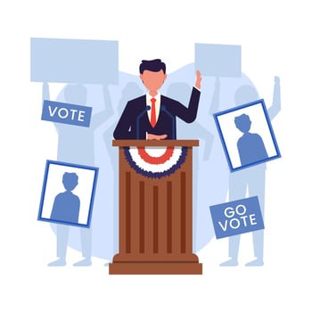 United states of america presidential election concept vector