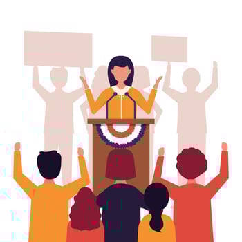United states of america, presidential debate concept vector