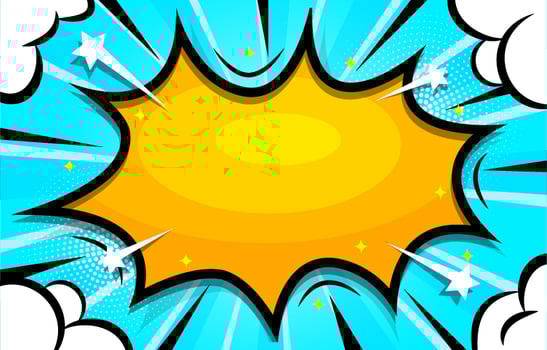 Pop Art Halftone with Blue Background vector