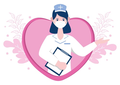 Healthcare and Medical Equipment Icons in Form of Heart Illustration Pack of Thanksgiving To All  Medical Assistants For Fighting with Coronavirus and Saving Lots of Lives vector