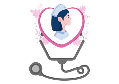 Healthcare and Medical Equipment Icons in Form of Heart Illustration Pack of Thanksgiving To All  Medical Assistants For Fighting with Coronavirus and Saving Lots of Lives vector