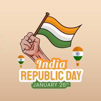 Hand drawn illustration of Indian Republic Day vector