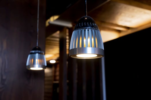 Industrial ceiling lights photo