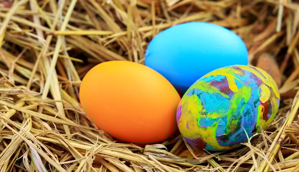 Colorful Easter eggs photo