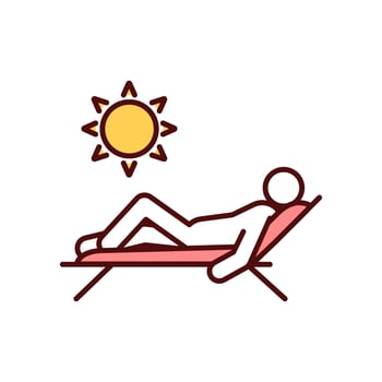 Summer holiday destination RGB color icon vector