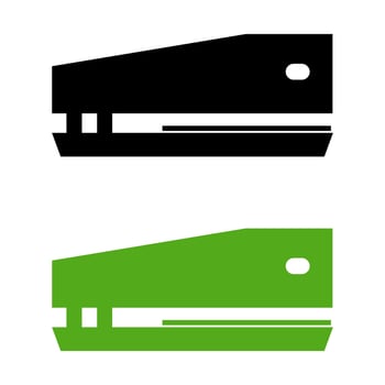 Set Of Staplers On White Background vector