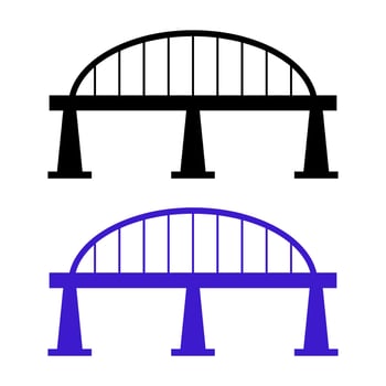 Bridge Set On White Background vector